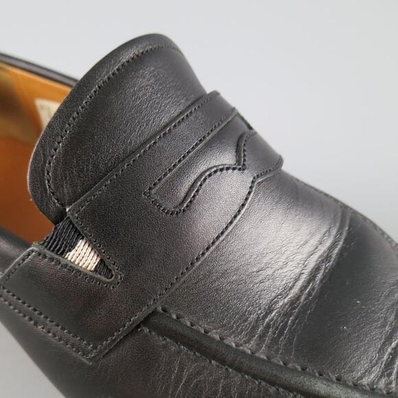 BALLY Size 7.5 Black Leather Penny Loafers main image 7